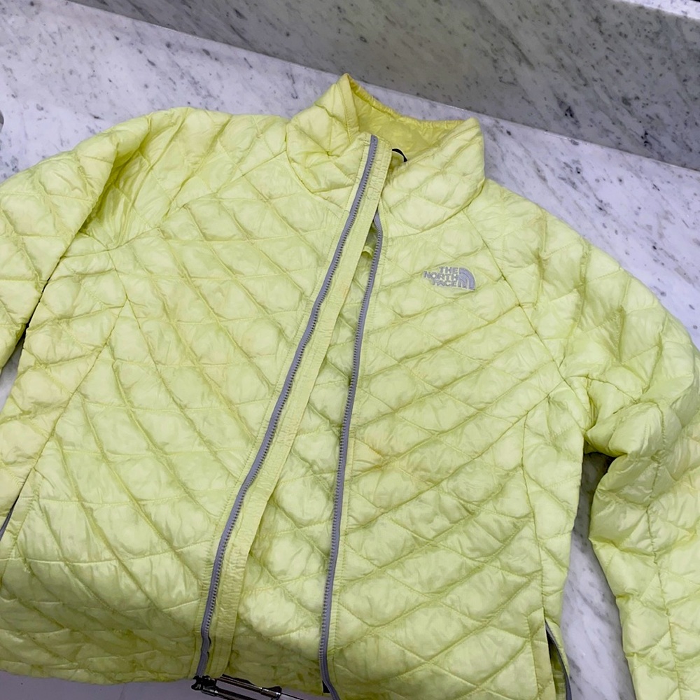 North Face Neon Yellow/Green Zip Up Jacket